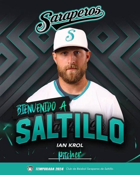 Llega el relevista zurdo Ian Krol a Saraperos