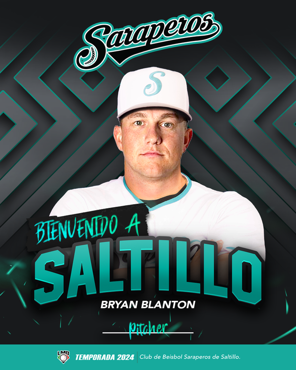 SARAPEROS FORTALECE EL BULLPEN CON LA LLEGADA DEL DERECHO BRYAN BLANTON