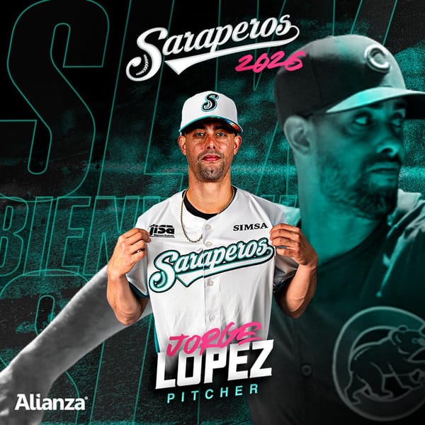 EL EX GRANDES LIGAS, JORGE LÓPEZ, RELEVO CORTO SE UNE A LOS SARAPEROS